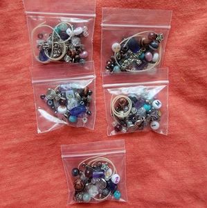 💰🌟 3 for $13 Set of 5 Jewelry Kit Bead Bags